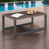 48" Outdoor Metal Coffee Table – Heat-Resistant, Rust-Proof & Hidden Storage, GRS Series - Belord