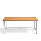 Belord Polywood slat outdoor coffee table with drainage gaps, sturdy design, part of the BINGLI Series, weighs 66 pounds.