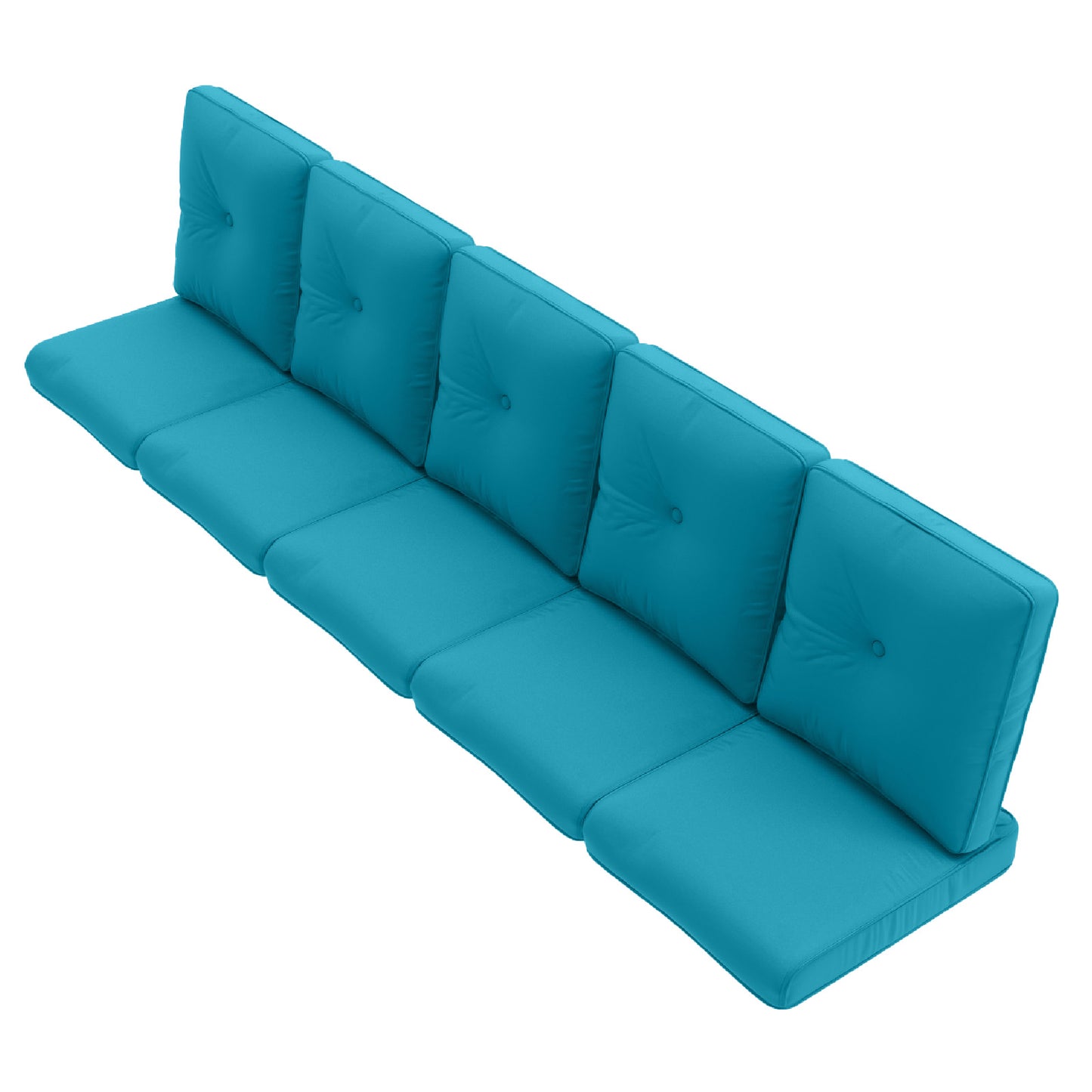 Patio Cushion Set of 10 - 5 Seat & 5 Back with Removable Covers