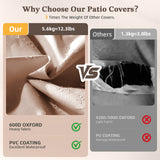 Belord patio furniture covers 2-pack, waterproof 600D fabric with mesh vents, designed for 35.4-inch patio chairs.