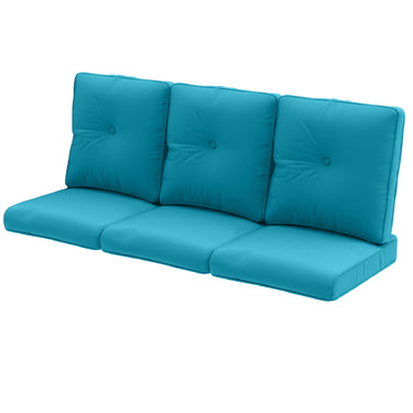 Outdoor Furniture Cushions with Removable Covers - Set of 6 (3 Seat & 3 Back) 22x24x4 Inch Patio Pillows - Belord