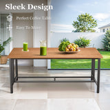 Belord Polywood slat outdoor coffee table with drainage gaps, sturdy design, and a 66LB weight capacity, from the BINGLI series.