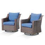 Belord 2-piece outdoor swivel glider chair set from the DAR Series, featuring comfortable patio conversation chairs with cushions.