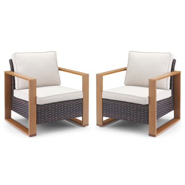 Belord ergonomic high-back wicker patio chair with deep seat and 15° tilt, part of the HOP series, ideal for outdoor conversation sets.