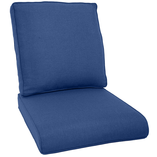1 Set No Button High Back and Deep Seating Outdoor Cushion, 22'' x 24''
