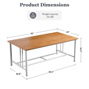 Belord Polywood slat outdoor coffee table with drainage gaps, sturdy design, part of the BINGLI series.