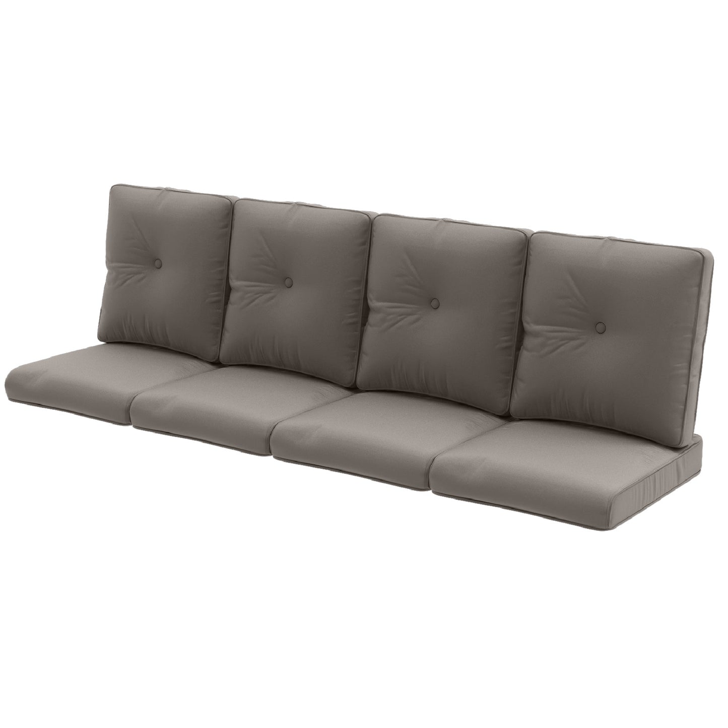 Luxury 8-Pc Patio Cushion - 4 Seat + 4 Back Cushions with Removable Sunbrella Covers, 22x24x4 Inch