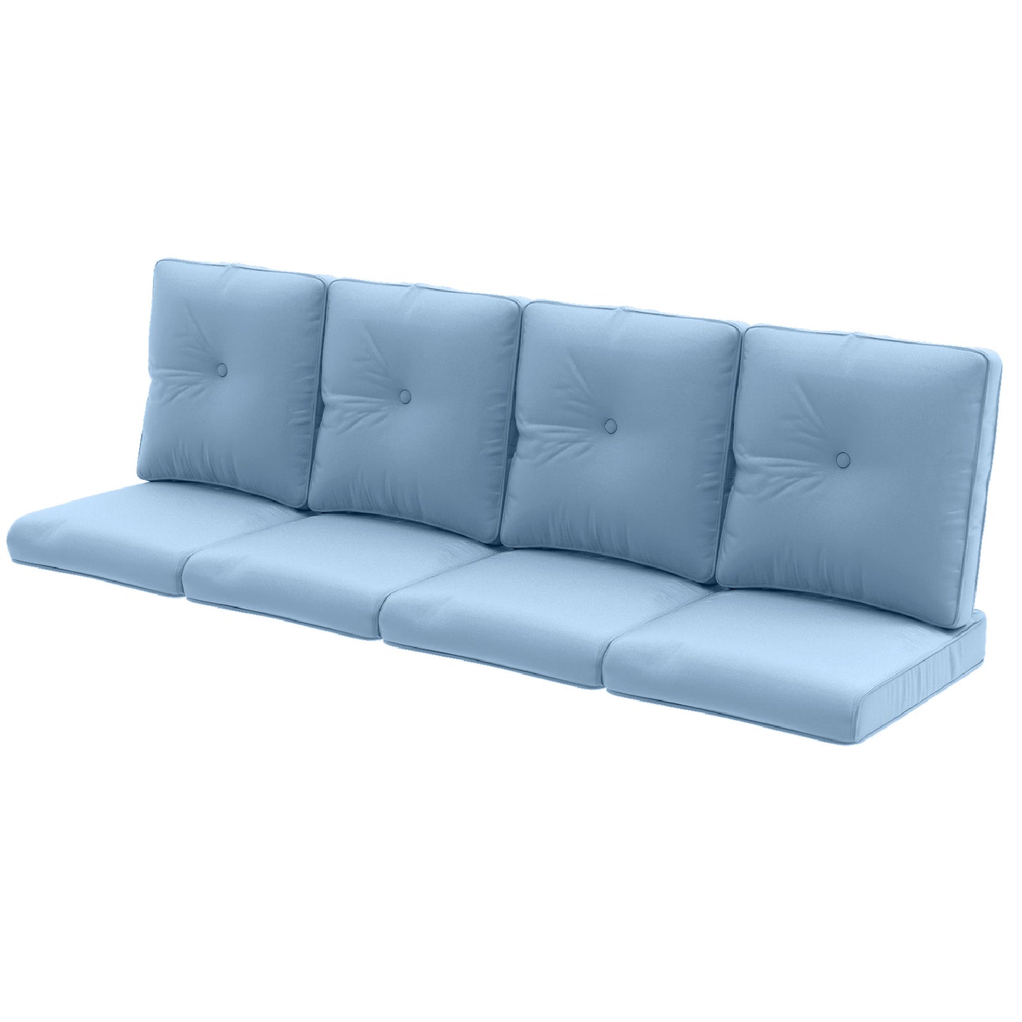 Luxury 8-Pc Patio Cushion - 4 Seat + 4 Back Cushions with Removable Sunbrella Covers, 22x24x4 Inch