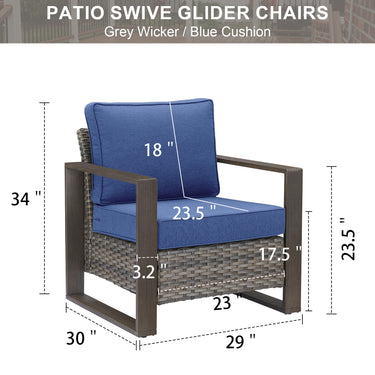 Belord ergonomic high-back wicker patio chair with 15° tilt, deep seat, and modern design from the HOP Series for outdoor seating.