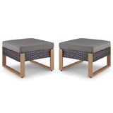 Belord multi-functional outdoor ottoman serving as a footstool and extra seat, part of the patio conversation set.