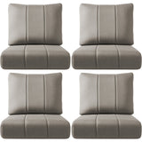 Set of four Belord outdoor chair cushions, 24x24x6 inches, water-resistant patio cushions for rattan, dining, and sectional seating.