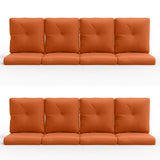 16-Piece Blue Patio Cushion Set - 8 Seat & 8 Back Cushions with Removable Waterproof Covers - Belord