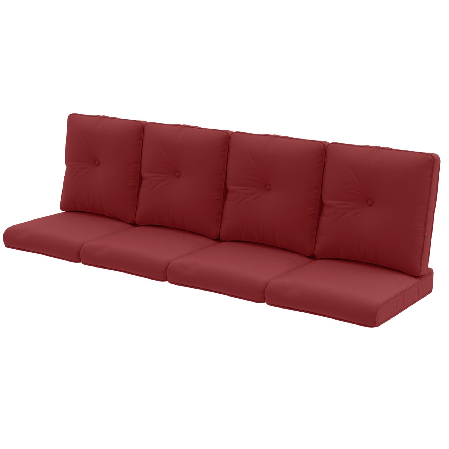 Luxury 8-Pc Patio Cushion - 4 Seat + 4 Back Cushions with Removable Sunbrella Covers, 22x24x4 Inch