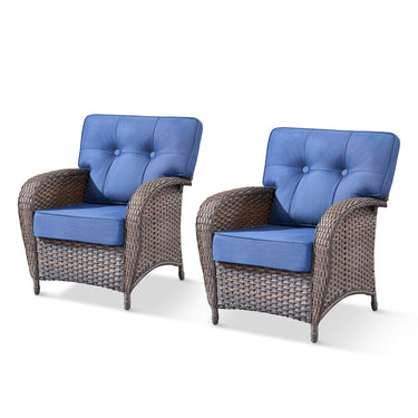 Belord 2-piece outdoor patio chairs with wide T-back design, perfect for garden or porch conversation sets.