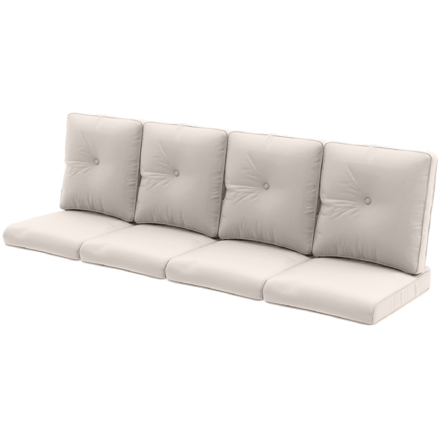 Luxury 8-Pc Patio Cushion - 4 Seat + 4 Back Cushions with Removable Sunbrella Covers, 22x24x4 Inch