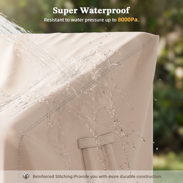 Belord 4-piece patio furniture cover set with waterproof 600D fabric for sofa, chairs, and table protection.