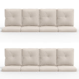 16-Piece Blue Patio Cushion Set - 8 Seat & 8 Back Cushions with Removable Waterproof Covers - Belord