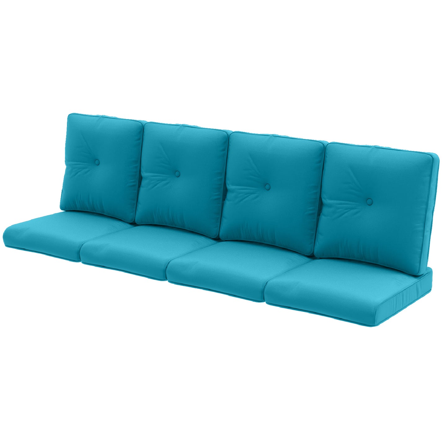 Luxury 8-Pc Patio Cushion - 4 Seat + 4 Back Cushions with Removable Sunbrella Covers, 22x24x4 Inch