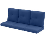 Outdoor Furniture Cushions with Removable Covers - Set of 6 (3 Seat & 3 Back) 22x24x4 Inch Patio Pillows - Belord