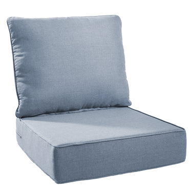 1 Set Outdoor Cushion, High Back and Deep Seating, 6" H x 24" W x 24" D - Belord