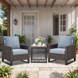 2 Set Outdoor Cushion, High Back and Deep Seating, 6" H x 24" W x 24" D - Belord