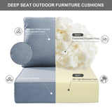 1 Set Outdoor Cushion, High Back and Deep Seating, 6" H x 24" W x 24" D - Belord
