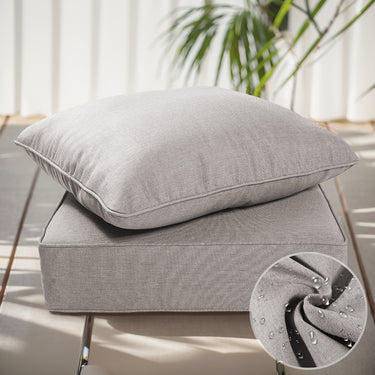 1 Set Outdoor Cushion, High Back and Deep Seating, 6" H x 24" W x 24" D - Belord