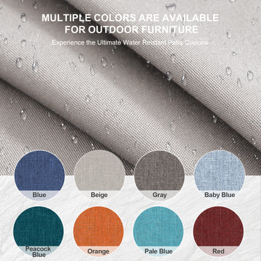 2 Set Outdoor Cushion, High Back and Deep Seating, 6" H x 24" W x 24" D - Belord