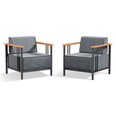 Luxury 2-Piece Patio Set – 10" Thick Cushions & Weatherproof Design, BINGLI - Belord