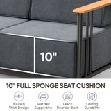 BINGLI Premium Outdoor Sofa - 10" Thick Cushions with Commercial-Grade - Belord