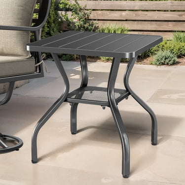 Black Iron Side Table - Belord