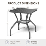 Black Iron Side Table - Belord