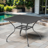 Square Metal Dining Table - Belord