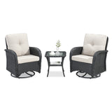 Save 50% - Swivel Glider Chairs Set with Side Table, NDS Series - Belord