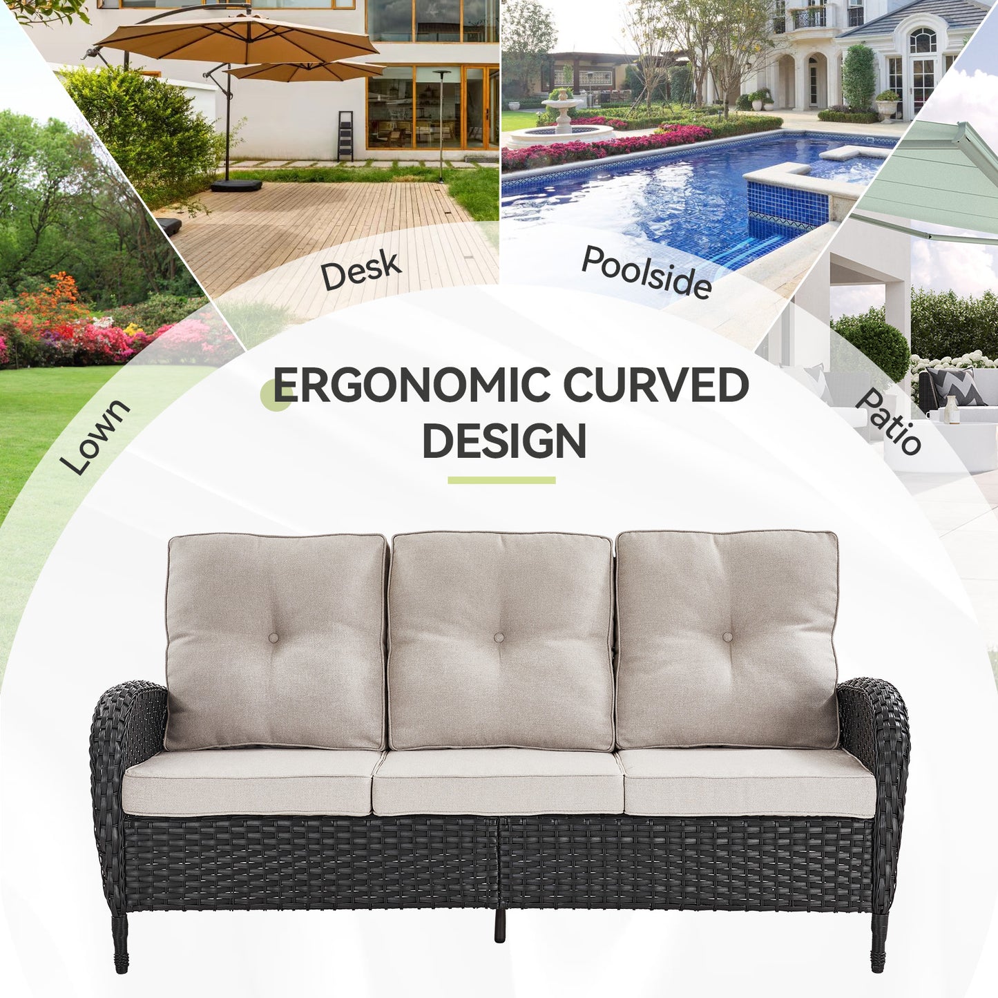 Outdoor Wicker Sofa, NDS Series