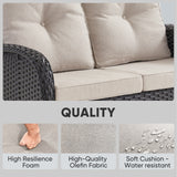 Outdoor Wicker Glider Loveseat, NDS Series - Belord