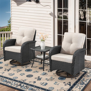 Save 50% - Swivel Glider Chairs Set with Side Table, NDS Series - Belord
