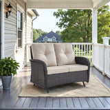 Outdoor Wicker Glider Loveseat, NDS Series - Belord