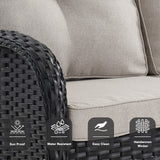 Outdoor Wicker Glider Loveseat, NDS Series - Belord
