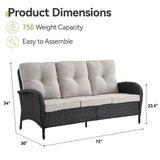 Outdoor Wicker Sofa, NDS Series - Belord
