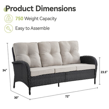 Outdoor Wicker Sofa, NDS Series - Belord