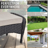 Outdoor Wicker Ottoman, NDS Series - Belord