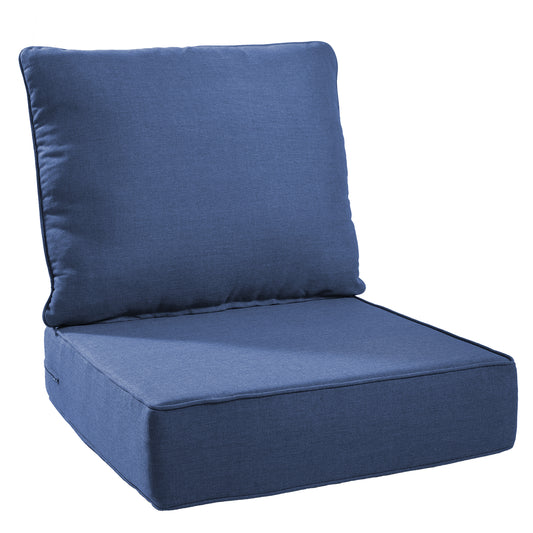 1 Set Outdoor Cushion, High Back and Deep Seating, 6" H x 24" W x 24" D