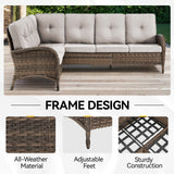 Large Sectional Set 10-Piece with Swivel Glider Chairs, Coffee Table, and Side Table, NDS Series - Belord