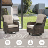 Save 60% - Outdoor 2PC PE Rattan Swivel Glider Chairs, NTC Series - Belord