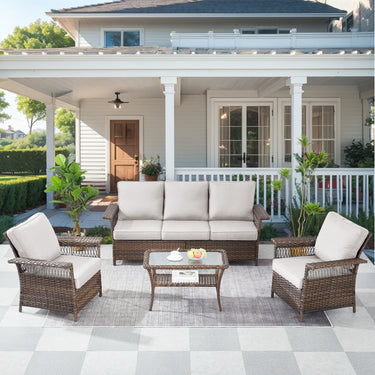 Sofa Set with Patio Chairs and Coffee Table, SS Series - Belord