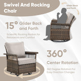 Outdoor 4" Wide Armrest Swivel Glider Chairs, SS Series - Belord