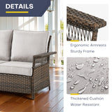 Sofa Set with Patio Chairs and Coffee Table, SS Series - Belord