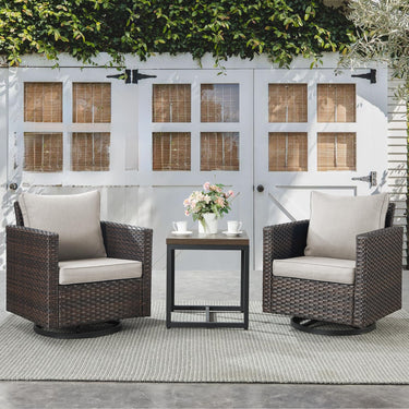 Save 60% - Swivel Glider Chairs Set with Side Table, GRS Series - Belord
