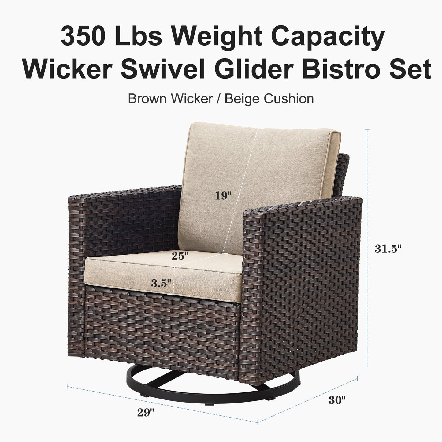 Save 30% - Outdoor Swivel Glider Chairs, GRS Series